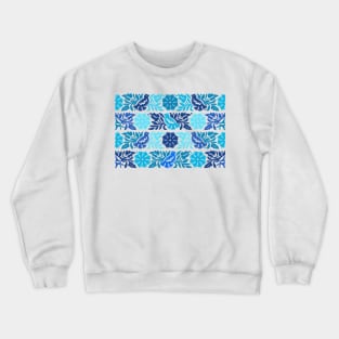 Blue Birds and Flowers / Mexican Embroidery Style Crewneck Sweatshirt